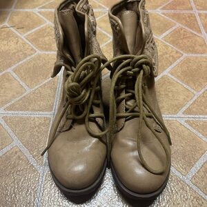 Rock & Candy by ZiGi Spraypaint Lace-Up Combat Boots